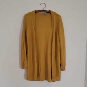 Stylish Mustard Open Front Cardigan